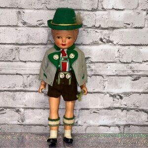 Gura Bavarian German Vintage 9 Inch Doll Traditional Clothing Plastic